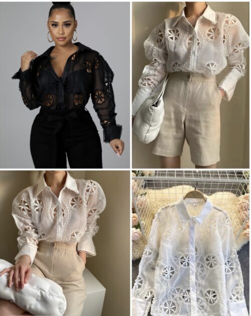 Designer Top with cut work