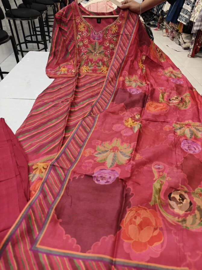Russian Masleen suit -3 pc - Kapoor 348 - Image 3